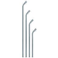 Extension pipe without nozzle, M12x1.25, aluminium, 150 mm long, straight