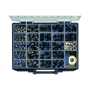 Assortment box, quick-release connections “Blaue Serie” (Blue Series)