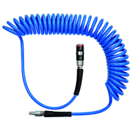 Spiral hose coupling set, safety coupling, PU, hose ø 8x5, length 3.0 m
