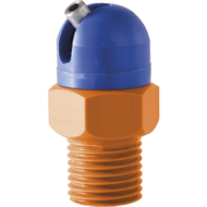 High-press. nozzle 1/8 inch, Ø2 mm, pipe length 1.0 mm, actuating angle 60°-110°