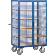 Box trolley with mesh panels, 1170x745x1792, RAL5007