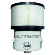 Oil mist filter S200 RAL7035 with highly efficient secondary filter