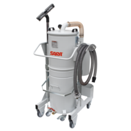 Compr. air swarf and emulsion vacuum cleaner, 80 ltr, incl. floor cleaning set