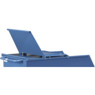 Foldable lid, can be opened on both sides, for trough tipper 250 l, RAL7016