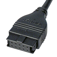 Signal cable type D, 1m, 10-pin, rectangular