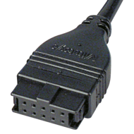 Signal cable type D-USB 2m, 10-pin, rectangular