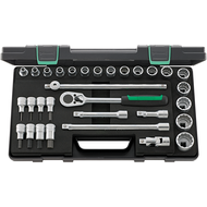 Socket set 1/2", 31-pc. in sheet metal case