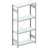 Clip-together basic shelving unit 2000x1000x400mm galvanised