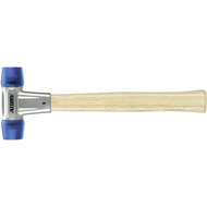 Soft face hammer 30mm, inserts: cellulose acetate, blue, both sides