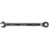 Ratcheting combination spanner 6 mm straight