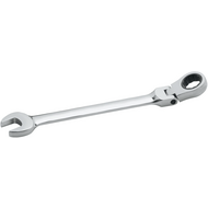 Ratcheting combination spanner 18mm articulated head