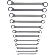 Double-end ring spanner DIN838, 6x7mm to 20x22mm 8-pcs.