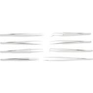 Set of tweezers, non-magnetic, 8 pcs.