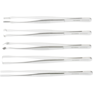 Set of tweezers 5 pcs, stainless steel
