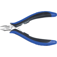 Diagonal cutting electr. pliers 120mm, pointed head, fine bevel, ESD-2K handle