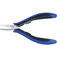 Flat-nose electr. pliers 130mm, short jaws, w/o thrust (smooth) ESD-2K handle