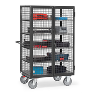 Box trolley with mesh panels, 1170x745x1792, RAL7016