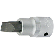 Socket insert 1/4", flat head 1,2x6,5mm L=37mm