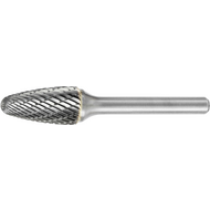 Small carbide rotary cutter type RBF 3x12mm toothing 6 (1), shank 3mm, L=75mm