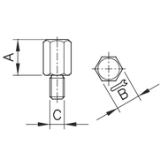 Support bolts, hardened DIN 913-12.9, M8 H=5mm (3 pcs.)