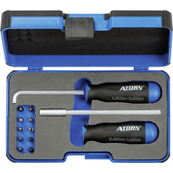 Torque screwdriver set 0,6-1,5 Nm and 1,5-3,0 Nm adjustable (14-pc.)