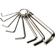 Hexagonal screwdriver ISO2936 8-pc. 2-10mm, ring-mounted, nickel-plated