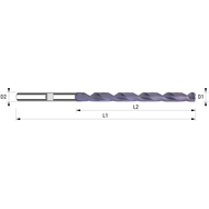 Spiralbohrer VHM 12xD mit IK ø 2,5 mm HATIALN-Beschichtet