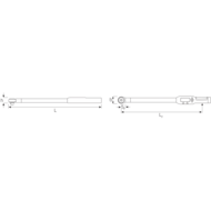 Torque, torsion angle wrench Sensotork® 713R 3-60Nm with reversible ratchet 3/8"