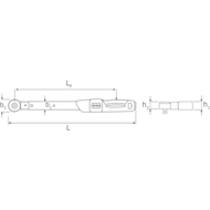 Drehmoment-Schlüssel MANOSKOP® 730NR 10-50Nm, feste Feinzahnknarre 3/8'