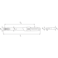 Torque wrench MANOSKOP® 730NR 10-50Nm, integral QuickRelease ratchet 3/8"