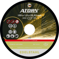 Cut-off disc 125x1,5x22,23mm straight stainless steel