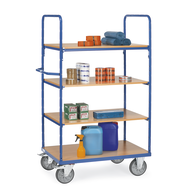 Shelved trolley 1000x600x1552mm, load capacity 500kg