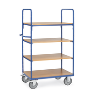 Shelved trolley 1000x600x1552mm, load capacity 500kg