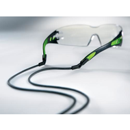 Safety goggles pheos, black/green non-coloured