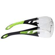 Safety goggles pheos, black/green non-coloured