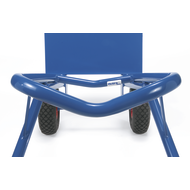 Tubular steel cart, load capacity 200kg, solid rubber tyres
