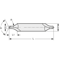 Centring drill DIN333 HSS type R 1mm