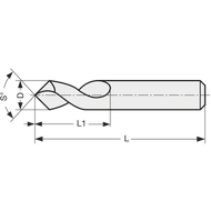 Sheet metal drill HSS WN 135° 2,5mm single-sided without chamfer