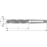 Twist drill HSS 10xD DIN341N 118° 10mm MK1