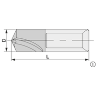 Pilot drill bit HSS 20 TiN head coating with IC