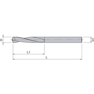 Solid carbide countersink 5xD DIN6539N 3mm Z=3 TiN