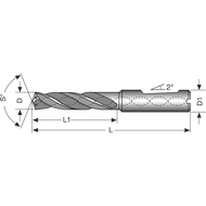 Solid carbide high-performance drill 3xD 6,5mm IC D1=HE TiAlN Ultra-M