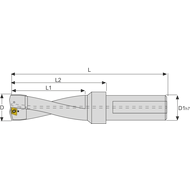 Indexable insert drill SDX 5xD 14 mm (XPMT 042004), shank 20 mm