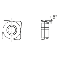 Indexable cutting insert XCMT 031904-ER-DR XP1010