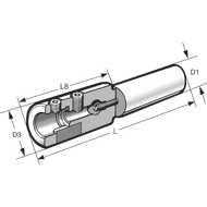 Combination counterbore holder model 0A shank 10x50mm (counters. range 7-16,5mm)