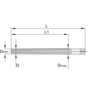 Hand taper reamer HSS DIN9A 1,5mm (steel/non-ferrous) straight-fluted