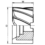Shell end mill HSS-E DIN1880N, 40x32x16mm, 6