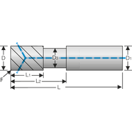 Bohr- und Tauchfräser VHM HPC Ø6x13x20x57 Z4 HA ULTRA IK