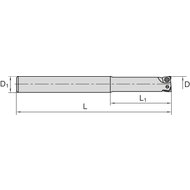 End milling cutter HIFEED 06410 10° 20, L=130 mm, for 2 x SO..0803..