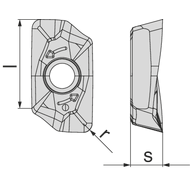 Indexable cutting insert XDMT 10T330 ER SP40MSM